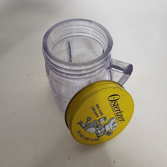 Osterizer Mini Blend and Store 8 oz Jar Plastic Metal Lid - Picture 2 of 9
